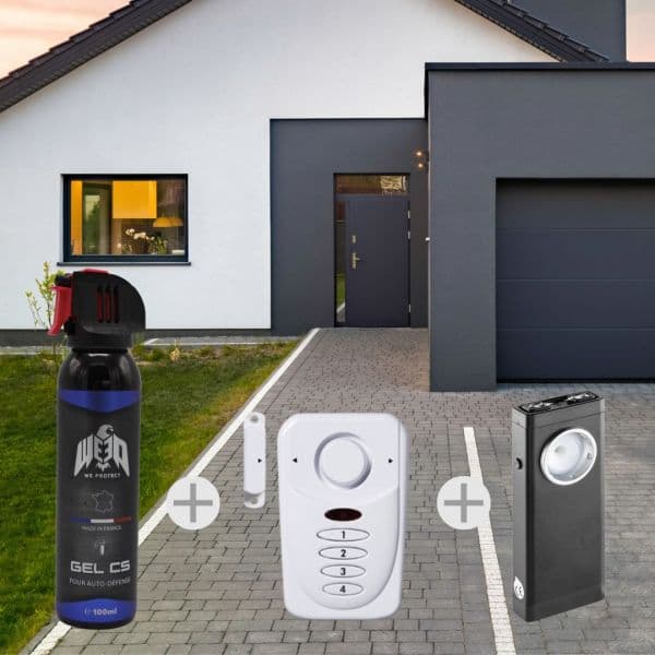 Kit défense domicile — Spray 100 ml + Lampe shocker