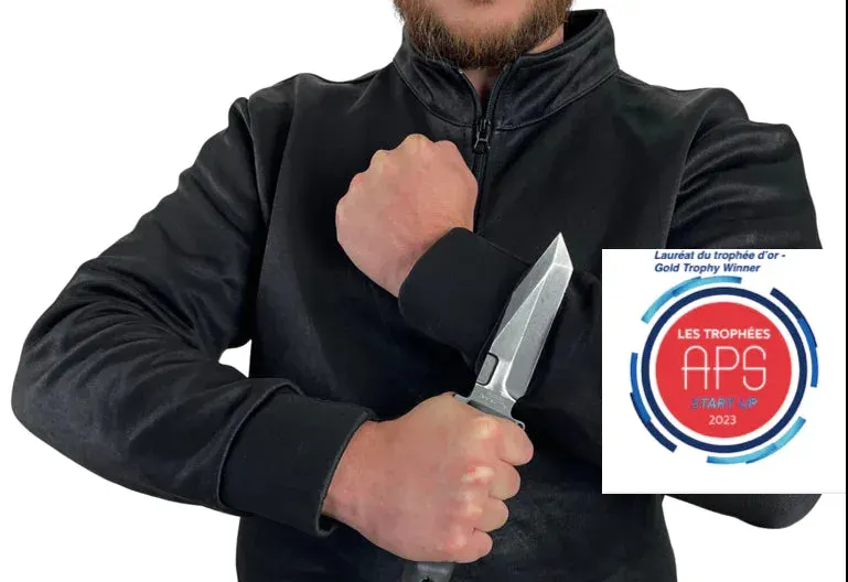 Sweatshirt anti-couteau K-SECURE col zippé — T-shirts et sweats | Défense Légale